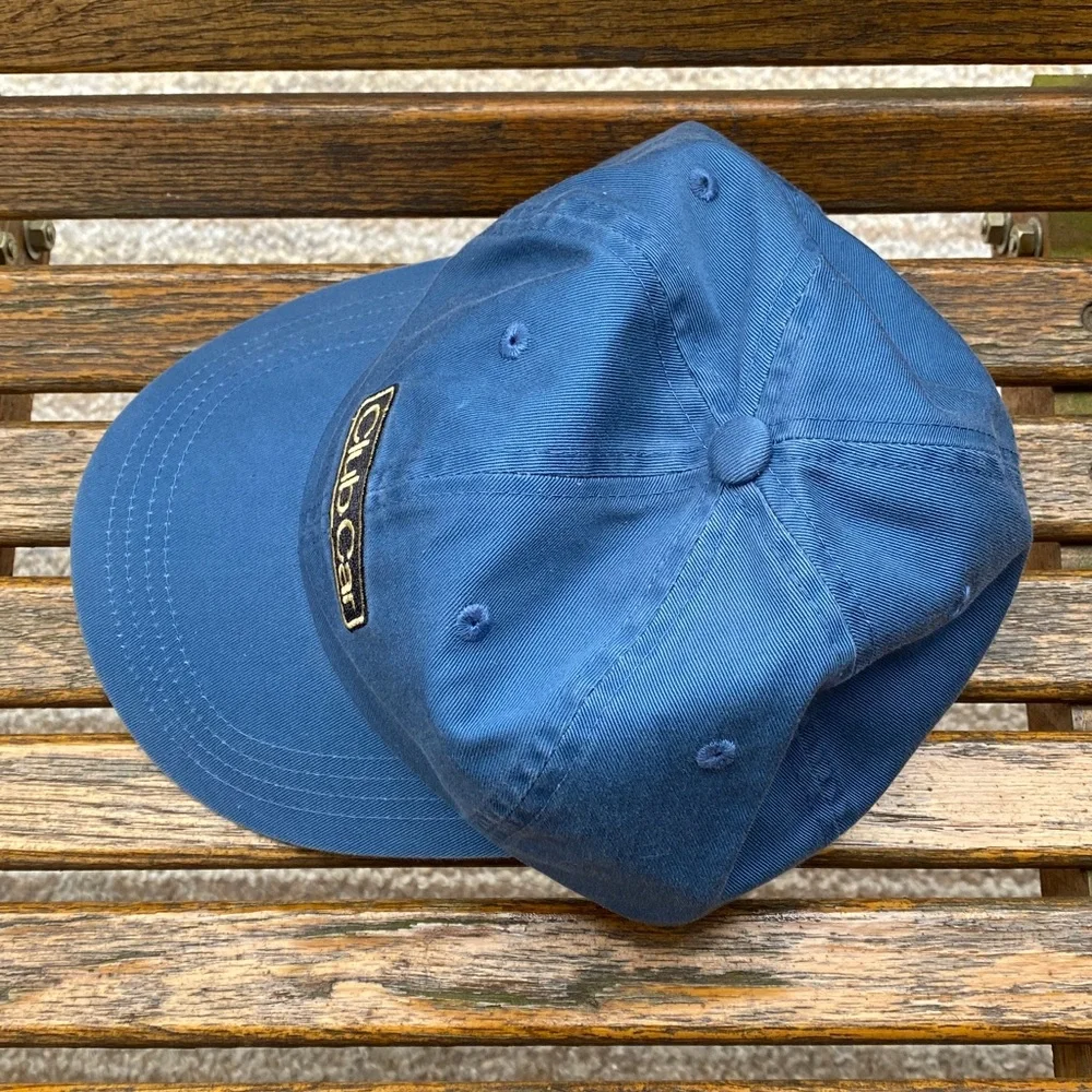 Club Car Blue Cap golf cart hat adjustable back buckle strap full 6 panel - Picture 7 of 7